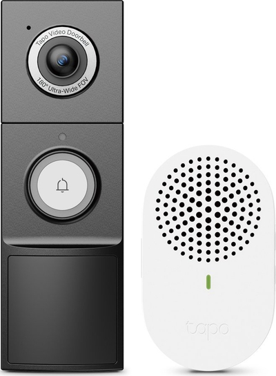 Zile dere me kamerë TP-Link Tapo D235 D100C, 2K 5MP, kënd 180°, e zezë
