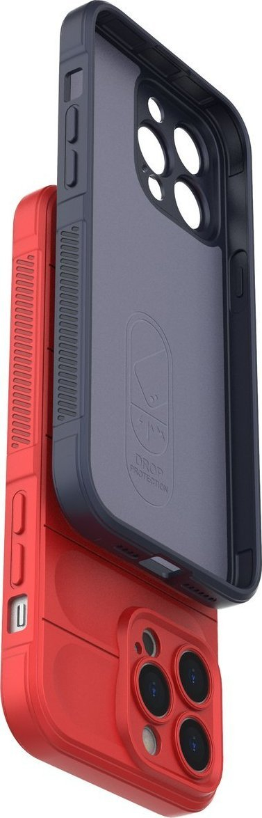 Këllëf telefoni Magic Shield për iPhone 14 Pro Max, TPU i fortë i blinduar, mbrojtje e dyfishtë kamere, burgundy