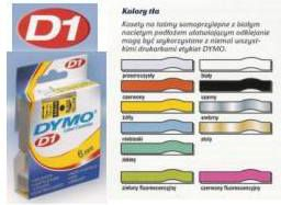 Etiketa vetëngjitëse Dymo D1, 6mm x 7m, printim i zi në shirit transparent