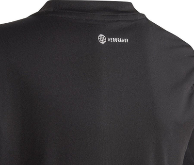Bluzë sportive për çuna Adidas B TI, AEROREADY, poliester i ricikluar, e zezë