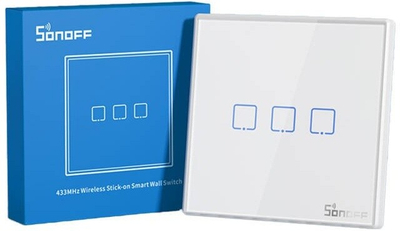Ndërprerës Sonoff T2EU3C-RF wireless 433MH (3-kanale)