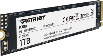 Disk SSD Patriot P300, 1 TB, M.2 2280, PCI-E x4 