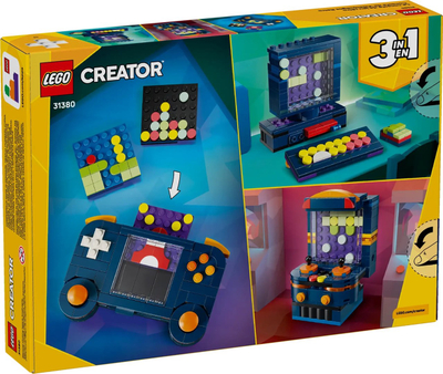 Konsolë lojërash LEGO Retro Video Game Console LEGO31380, set ndërtimi dekorativ, shumëngjyrëshe