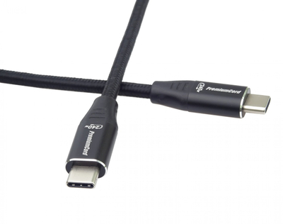 Кабел USB C PremiumCord, 1.5m, 240W, 480 Mbps, црн