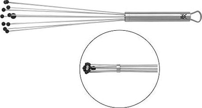 Маталка за кујна WMF Profi Plus, 32cm, нерѓосувачки челик Cromargan со силиконски топчиња, сива