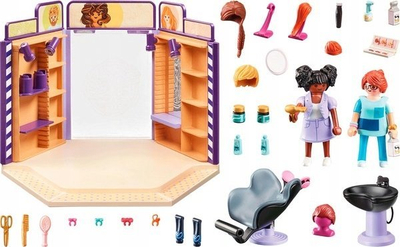Set lodrash Playmobil My Life Hair Salon 71535, sallon flokësh me plot gjëra