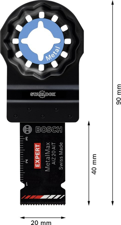 Teh sharre zhytëse Bosch EXPERT AIZ20AIT, 20mm, për çelik inox