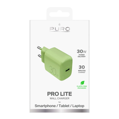 Karikues muri Puro Pro Lite, 30W, USB C, jeshil