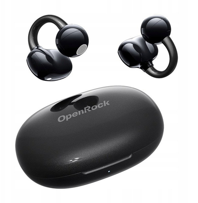 Kufje wireless OpenRock E Audio, Bluetooth, me kapëse, të zeza