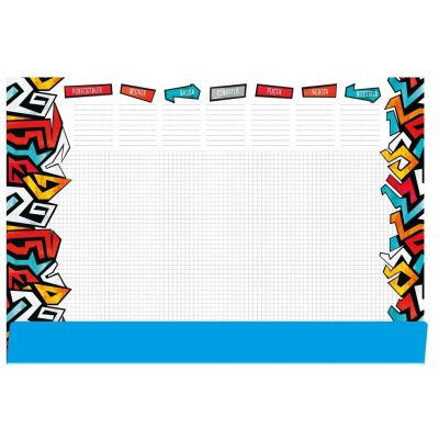 Bllok tavoline Tetis Desk Pad Notebook B3, format B3, dizajn graffiti, shumëngjyrësh