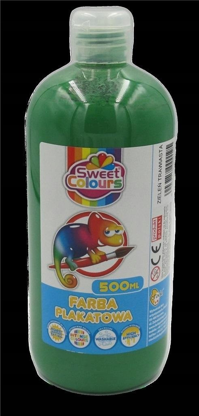 Bojë poster për shkollë School Poster Paint, 500ml, e gjelbër