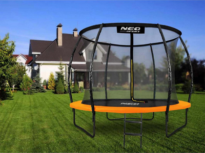Trampolinë kopshti Neo Sport, 180 x 252 cm, e zezë / portokalli