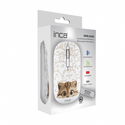 Mouse wireless Inca IWM-242K, 1600 DPI, Bluetooth, shumëngjyrësh