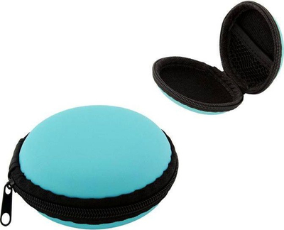 Kuti e fortë AK223I për kufje dhe USB, 8 cm, blu