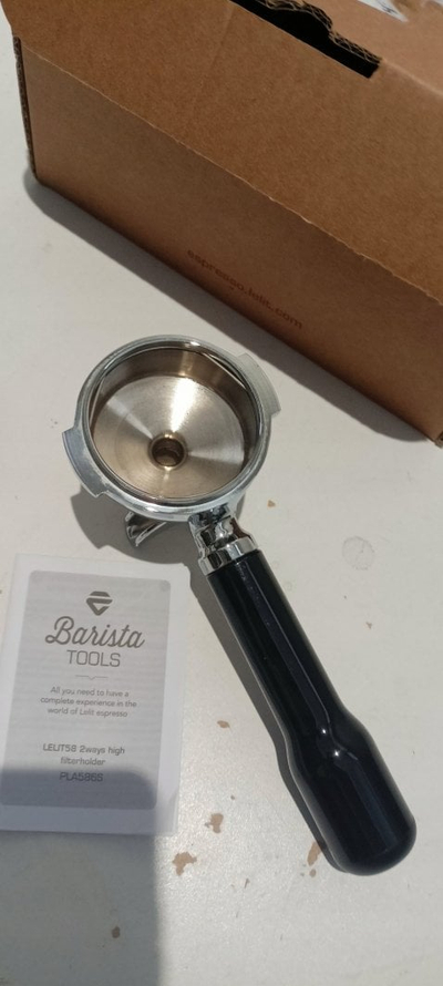 Portafilter Lelit PLA586S, 58 mm me 2 dalje, për Mara dhe Giulietta, i zi