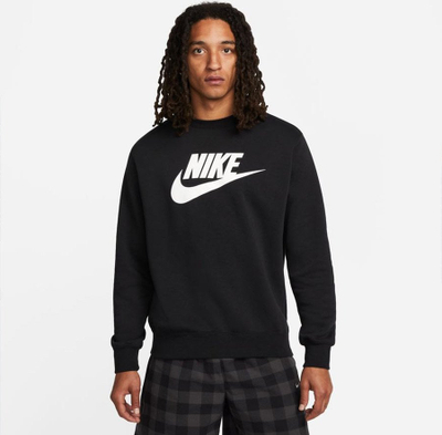 Bluza Nike Sportswear Tech Fleece Crew, fleece, logo e bardhë, e zezë