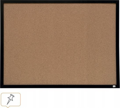 Tabllo njoftimesh Nobo Cork Board, 585x430 mm, me kornizë metalike, e zezë