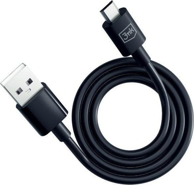 Kabllo USB 3MK Hyper Cable, USB A me microUSB, 1.2m, e zezë