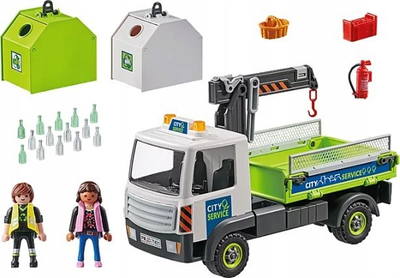 Set figurina Playmobil City Action 71431 Glass Container Truck, kamion qelqi, për kalamaj 4+