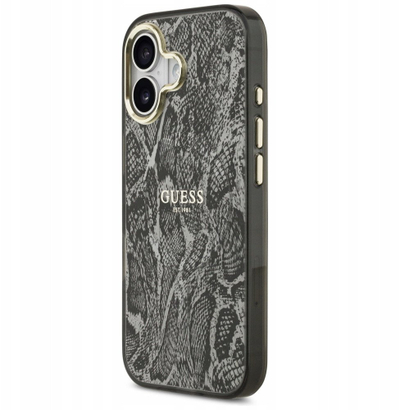 Mbulesë telefoni Guess Python Pattern MagSafe, iPhone 17, e zezë