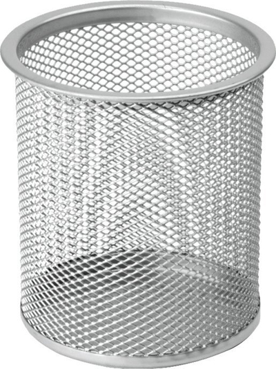 Mbajtës lapsash BNT Pen Holder, metal, Ø9cm H10cm, argjendtë