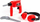 Set veglash lodër Polesie Tool Set 91116, trapano, mbrojtëse veshi, i kuq