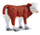 Фигурина животно Collecta Standing Hereford Calf S, едукативна играчка, шаренолика