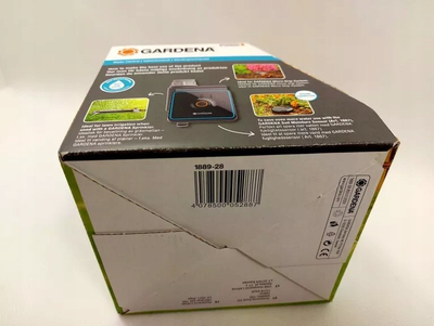 Kontrollues uji Gardena Bluetooth Water Timer, komandim me aplikacion, i mban motin, gri
