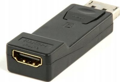 Adaptues DisplayPort në HDMI, DP mashkull në HDMI femër, 1080p, i zi