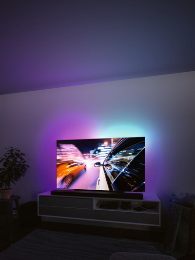 Shirit LED Paulmann 78882, për TV 75", RGB Dynamic Rainbow, USB, i zi