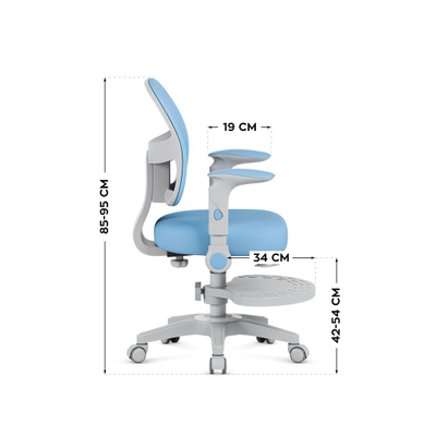 Karrige zyre MarkAdler Junior 5.0, rrotulluese, për fëmijë, blu