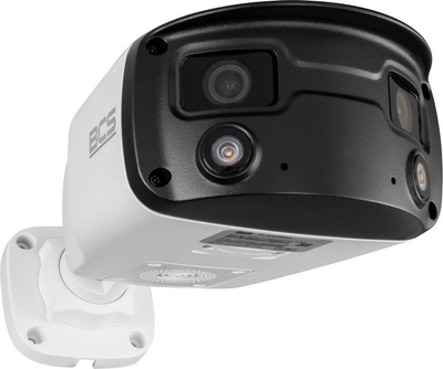 Kамера IP панорамска BCS P-PIP2X4FCL3-Ai1, 4MP, леќа 4mm, бела