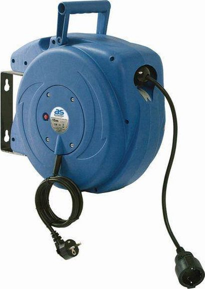 Kabllo vazhduese AS‑Schwabe 812611, 3G1,5 H05VV‑F, 15 m, 230 V / 16 A, e kaltër