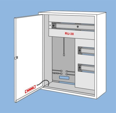 Rozdzielnica uniwersalna IP30 biala RU-38