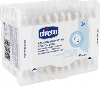 Pambukore higjieno për bebe Chicco Hygiene, 0m+, 90 copë, të bardha