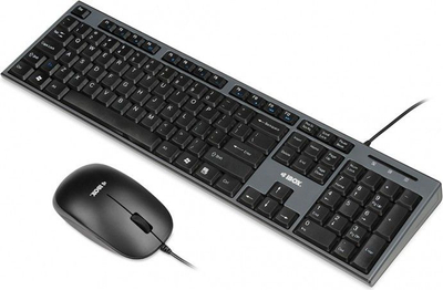 Set tastierë + maus iBOX, USB, Amerikane, të zeza