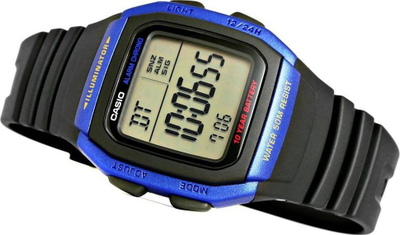 Orë sportive dixhitale Casio W-96H-2AVDF, që s’i ha ujë, me ekran dixhital, e zezë