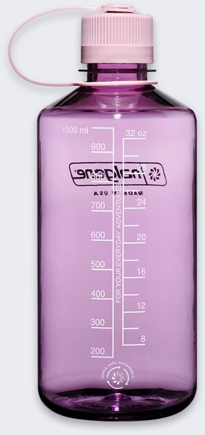 Shishe uji Nalgene Sustain 342814, 1L, grykë e ngushtë, rozë Cherry Blossom