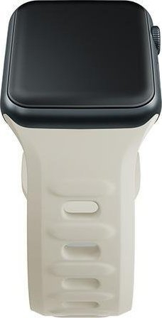 Rrip ore 3mk Silicone për Apple Watch, silikon, 42 45mm, bezhë