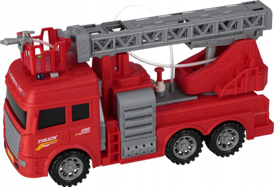 Lodër kamion zjarrfikës Mega Creative Fire Department, me ujë, drita edhe zëra, i kuq