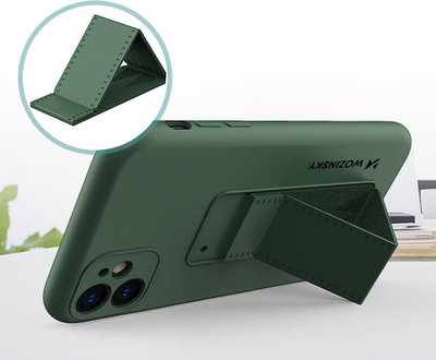 Mbulesë telefoni Wozinsky Kickstand Case, Samsung Galaxy A22 4G, silikon i butë, e verdhë