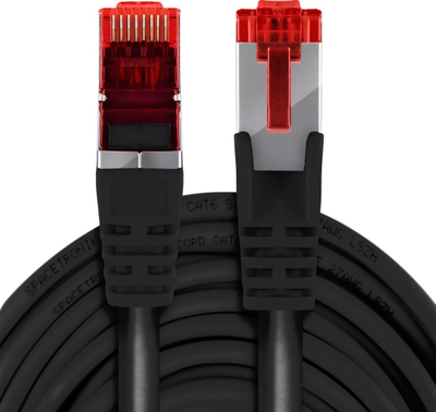 Kabllo interneti Spacetronik RJ45 CAT6 S FTP, 1m, e zezë, LSZH