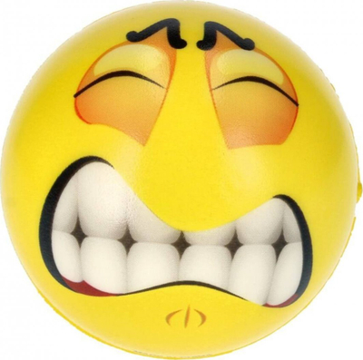 Top antistres Mega Creative Smiley Face, formë topi, i verdhë