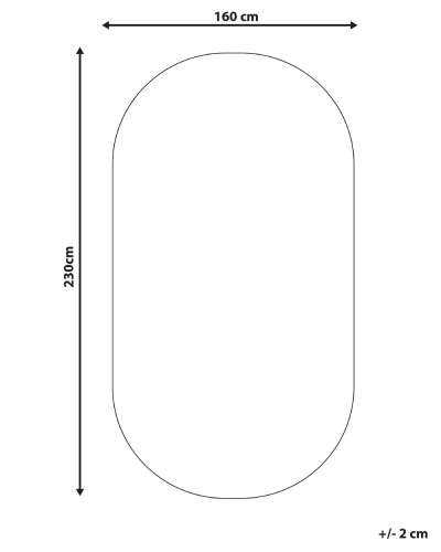 Tapet oval Beliani DEMIRCI, jute natyrale, 160 x 230 cm, i zi