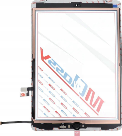 Touchscreen MUSTTBY për iPad 8, me buton Home, me ngjitës OCA, i zi