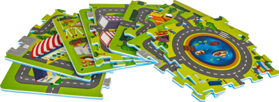 Tapet lojrash Jonta City Plan, 9 copa puzzle EVA, 92x92 cm, shumëngjyrësh