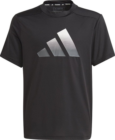 Bluzë sport për kalamaj Adidas B TI, AEROREADY, poliester i ricikluar, e zezë