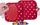 Çantë tualeti PIXIE CREW PIXIE Zipper Pouch, panel silikoni me pika, neopren, e kuqe