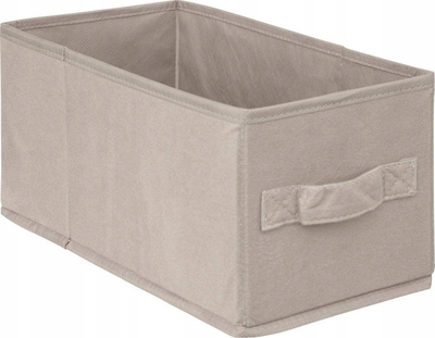 Shportë për sistemim 5five Velvet Basket, 15x31x15cm, me dorezë, bezhë