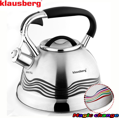 Çajnik Klausberg KB-7048, 3L, inox, argjendtë